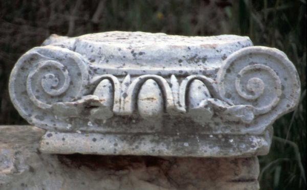 Turkey, Ephesus Roman Ionic column fragment